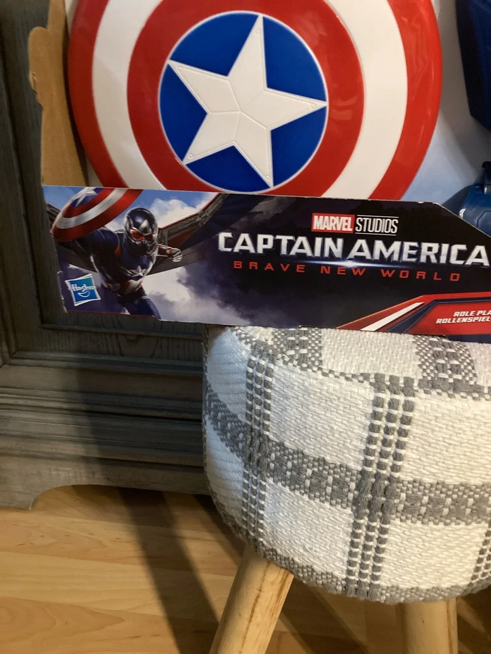 MARBLE Captain America Kids Role-Play Mask and Shield Set - Blue & Red